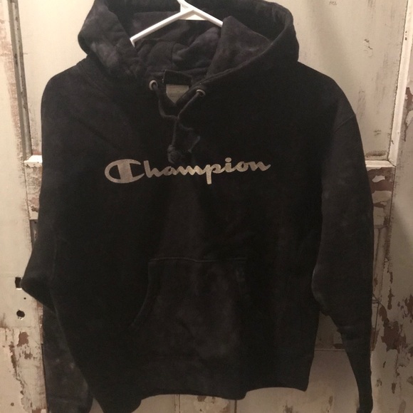 NWOT Champion Tie Dyed Crop Hoodie - Picture 2 of 6
